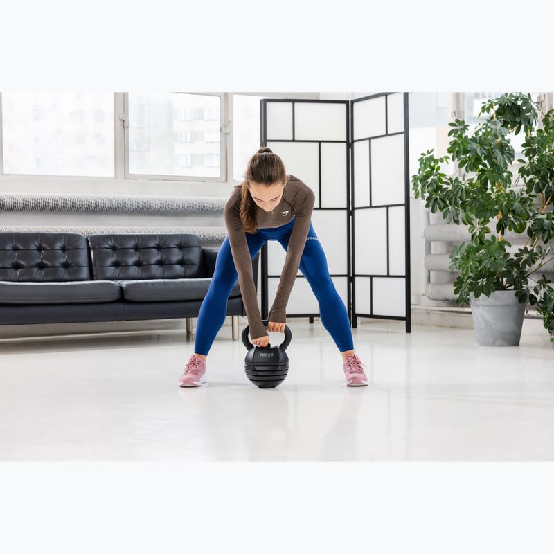 TREXO verstellbare Kettlebell 14 kg 7