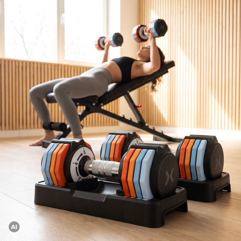 Verstellbare Hantelset XTREXO 2 x 5 kg multicolor 15