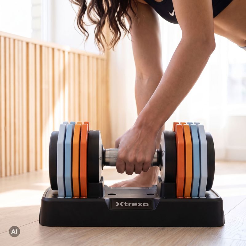 Verstellbare Hantelset XTREXO 2 x 10 kg multicolor 12
