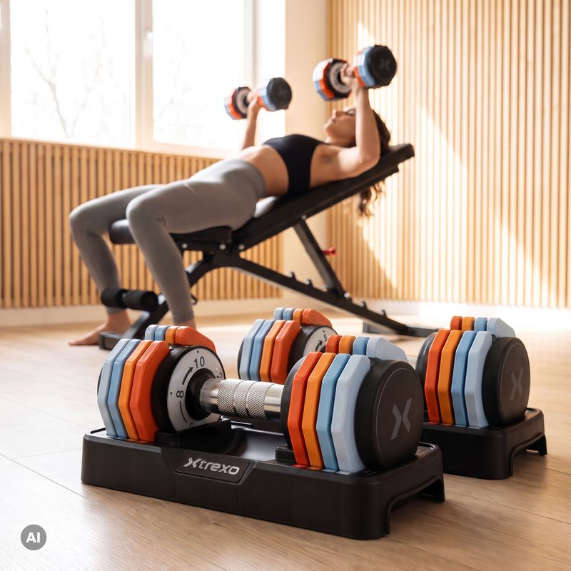 Verstellbare Hantelset XTREXO 2 x 10 kg multicolor 15