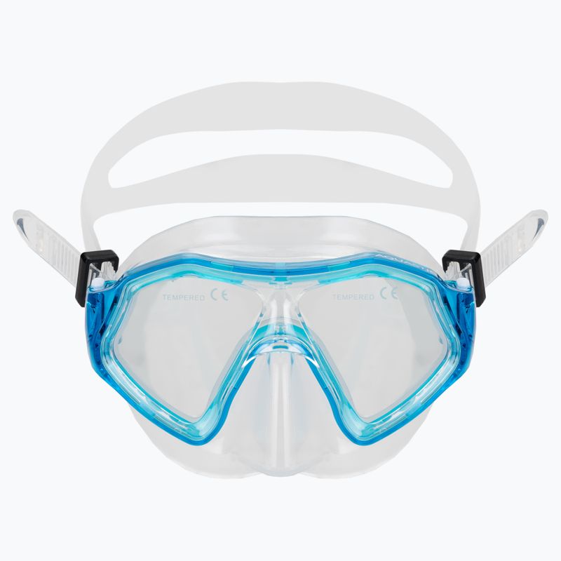 AQUASTIC Shelly Kinderschnorchelset Maske + Schnorchel hellblau 3