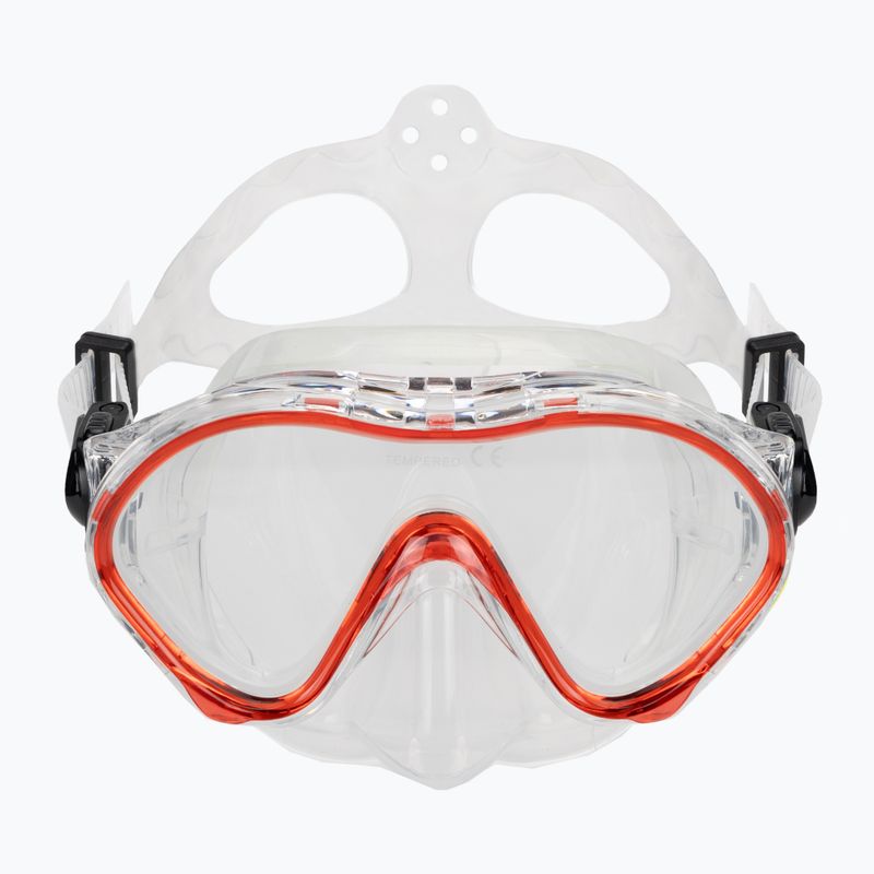 Kinderschnorchelset AQUASTIC Minke Maske + Schnorchel rot 3