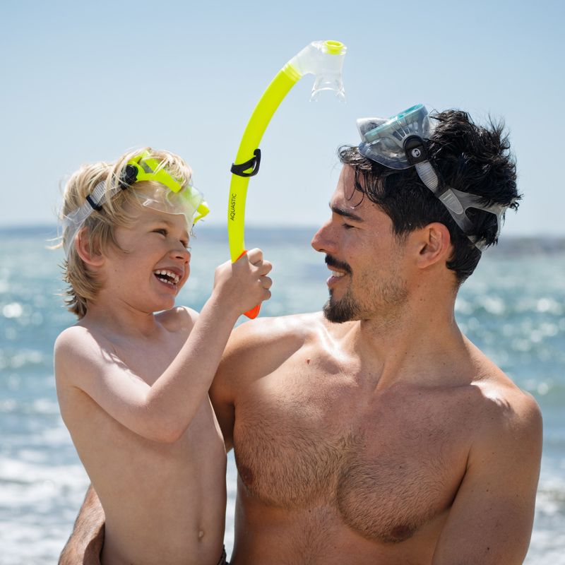 Kinderschnorchelset AQUASTIC Minke Maske + Schnorchel grün 10