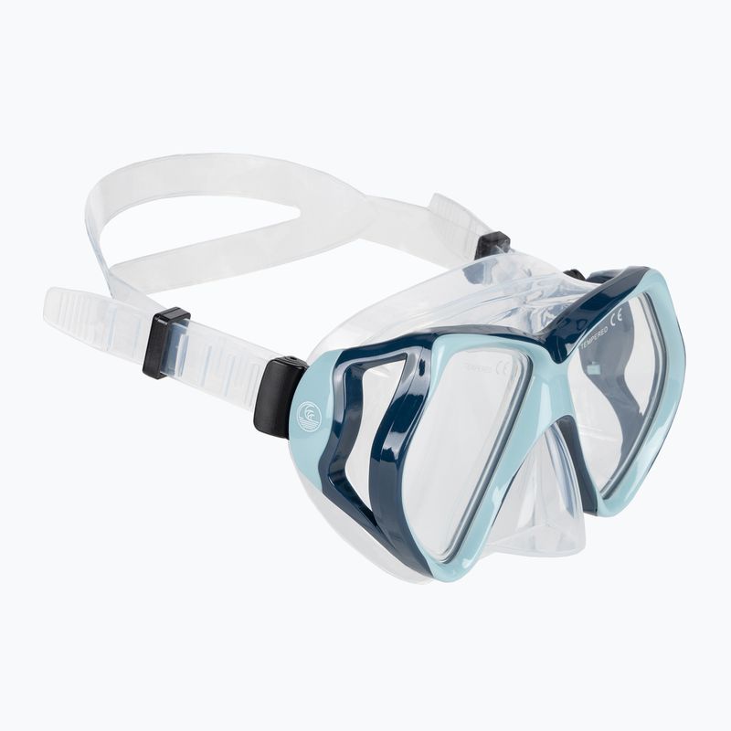 AQUASTIC Shoal Schnorchelset Maske + Schnorchel + Flossen blau 2