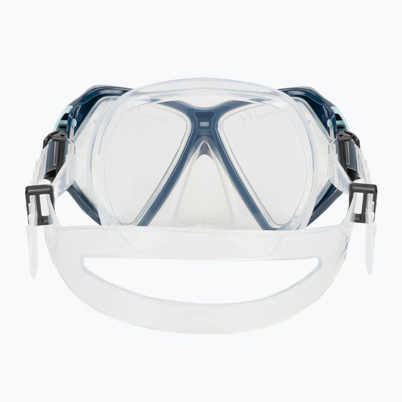 AQUASTIC Shoal Schnorchelset Maske + Schnorchel + Flossen blau 5