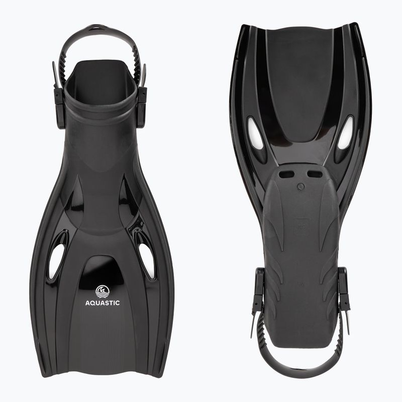AQUASTIC Cove schwarz Schnorchelflossen
