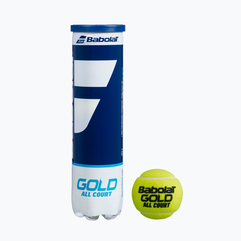 BABOLAT GOLD ALL COURT Tennisbälle 18x4 grün 502085 2