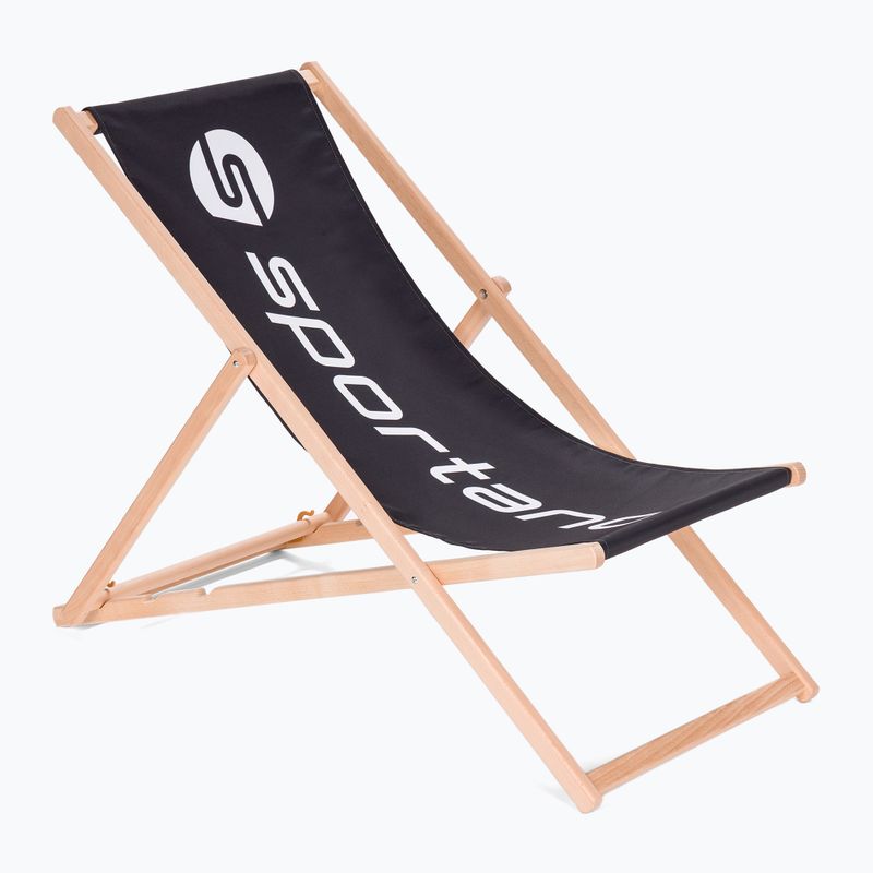 Sportano verstellbare Gartenliege LSR01310 schwarz SSB001
