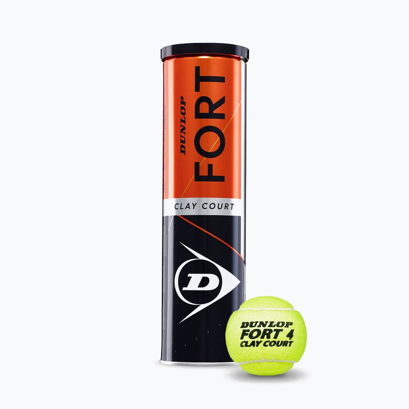 Dunlop Fort Clay Court Tennisbälle 4B 18 x 4 Stück gelb 601318 2