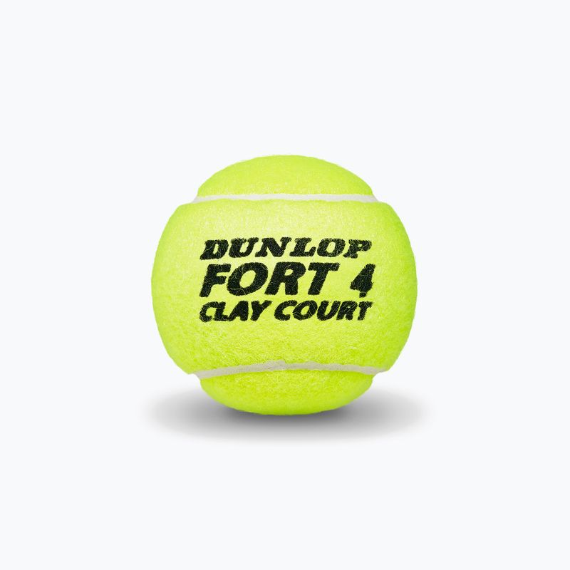 Dunlop Fort Clay Court Tennisbälle 4B 18 x 4 Stück gelb 601318 3