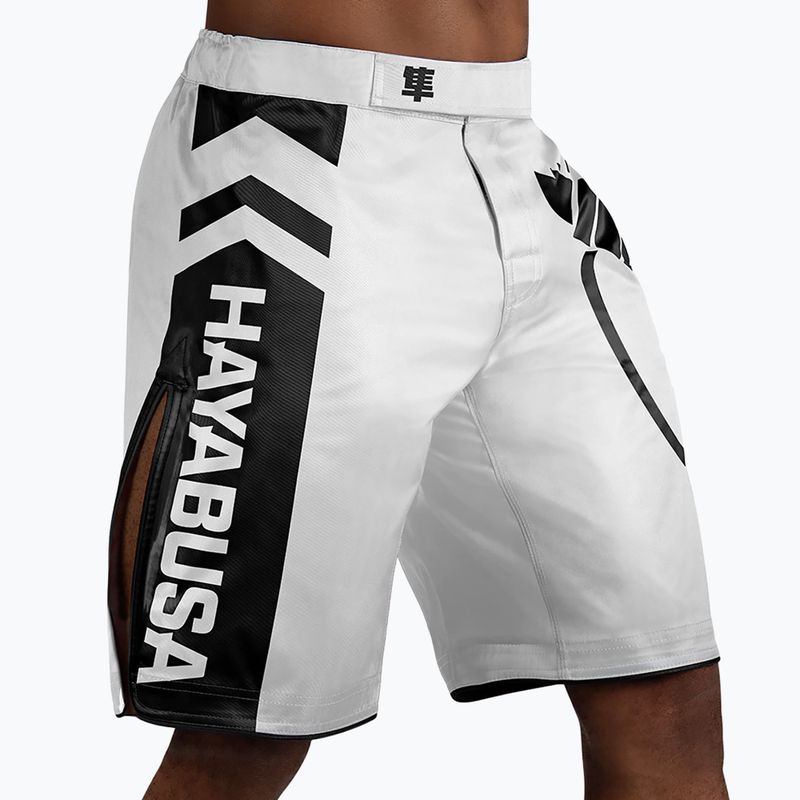 Hayabusa Icon Fight Trainingsshorts weiß ICFS-WH-M 2
