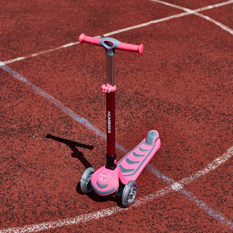 HUMBAKA Mini T Kinder-Dreirad-Roller rosa HBK-S6T 12