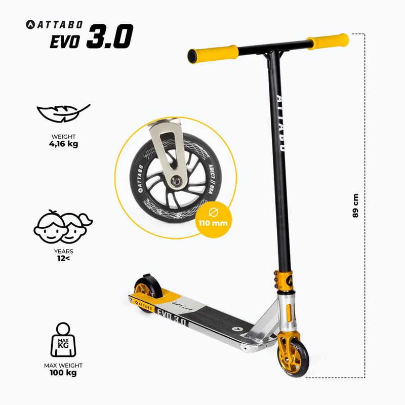 Kinder-Freestyle-Roller ATTABO EVO 3.0 gelb ATB-ST02 2