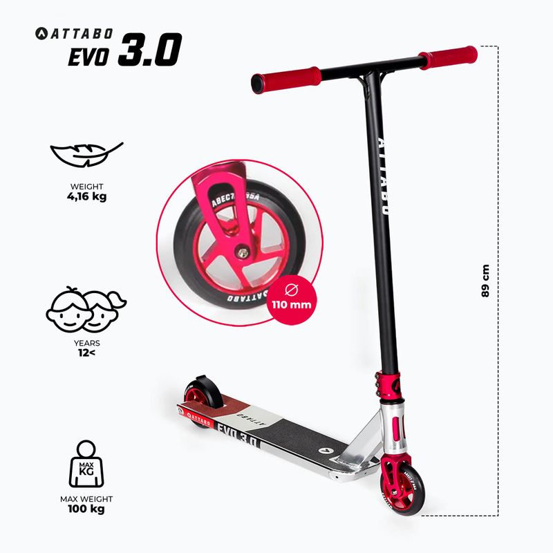 Kinder-Freestyle-Roller ATTABO EVO 3.0 rot ATB-ST02 2