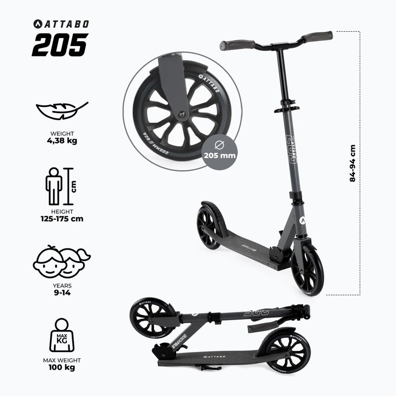 ATTABO Motorroller grau ATB-205 2