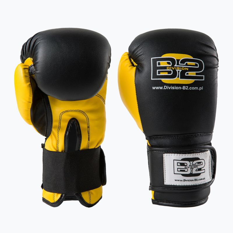 Division B-2 Boxhandschuhe schwarz und gelb DIV-TG01