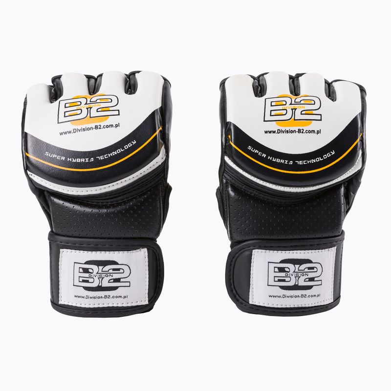 Division B-2 schwarz-weiße MMA Grappling-Handschuhe DIV-MMA03