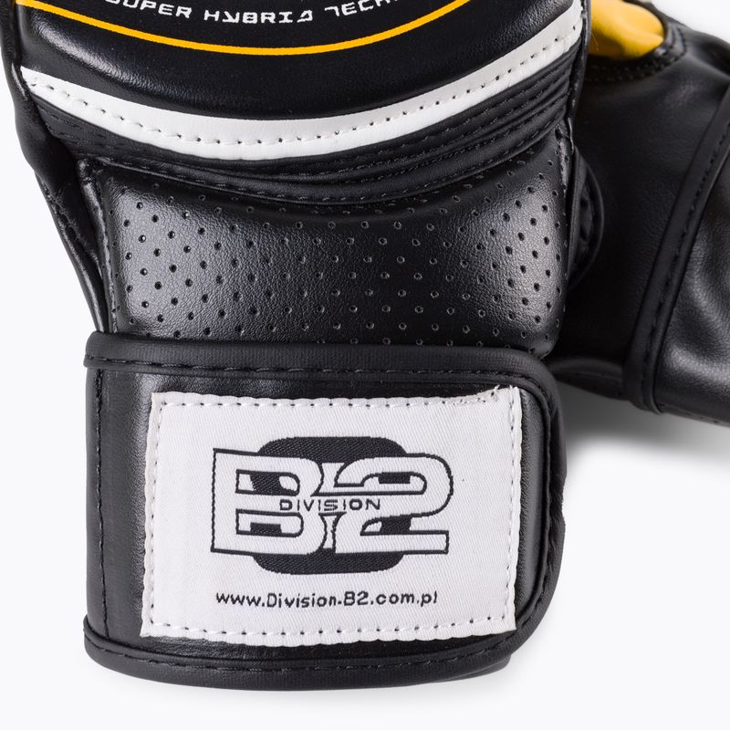 Division B-2 schwarz-weiße MMA Grappling-Handschuhe DIV-MMA03 4