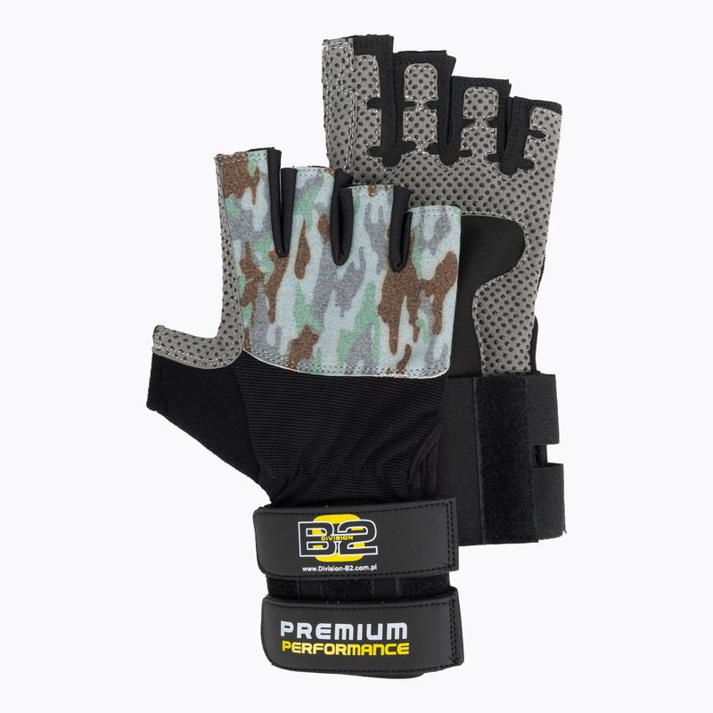 Division B-2 schwarz camo Fitness-Handschuhe DIV-WLGL03