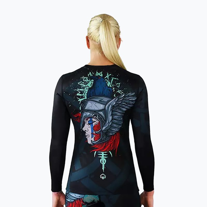 Damen GroundGame Valkyria Rashguard Schwarz 22WRASHLSVALK