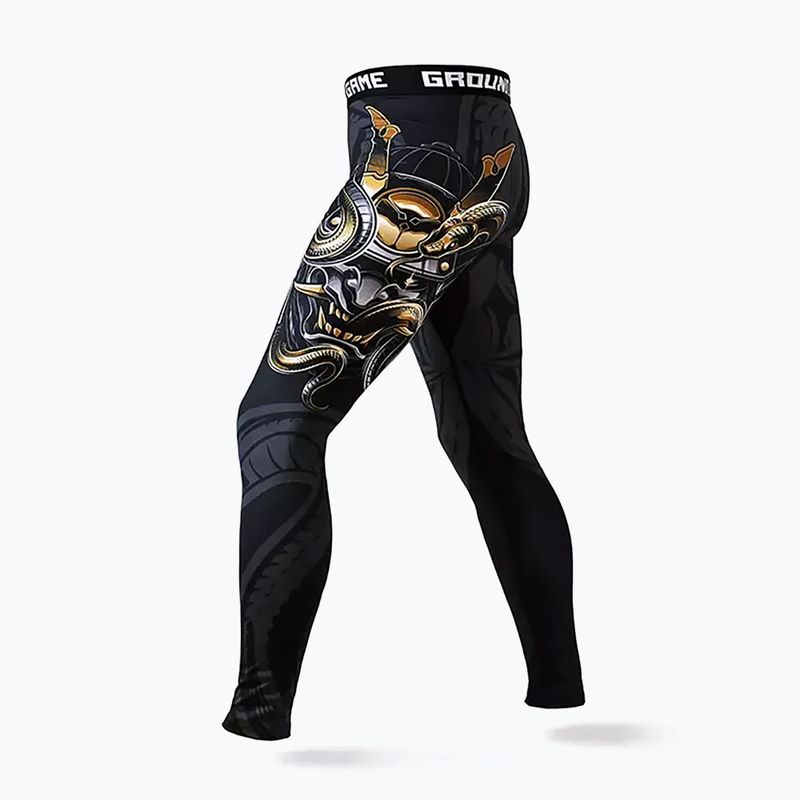 Ground Game Oni Samurai Herren MMA Leggings schwarz 22LEGGSAM3 3