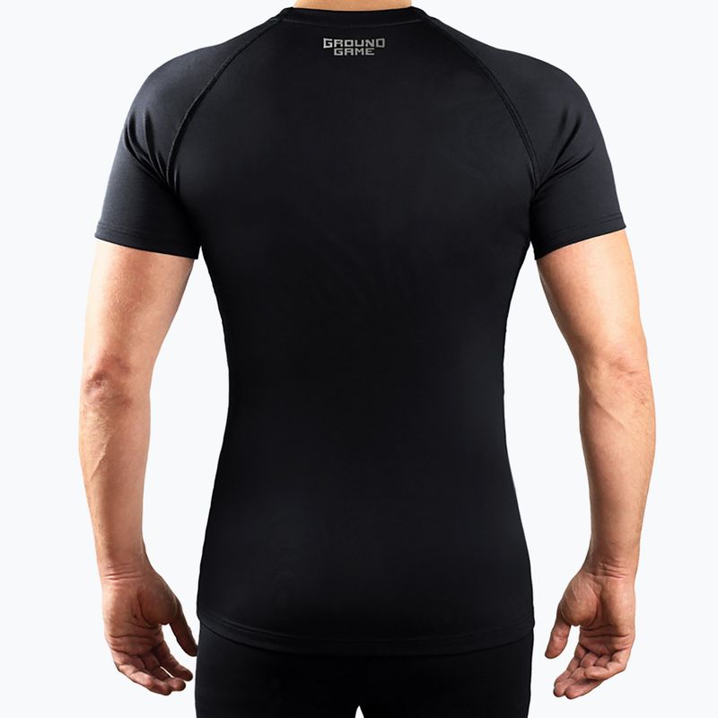Rashguard Ground Game Essential Platinum schwarz 2