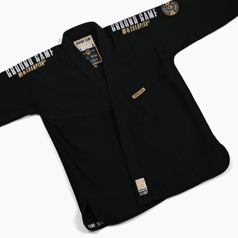Gi für Brazilian Jiu-Jitsu Ground Game Champion 3.0 Schwarz 16
