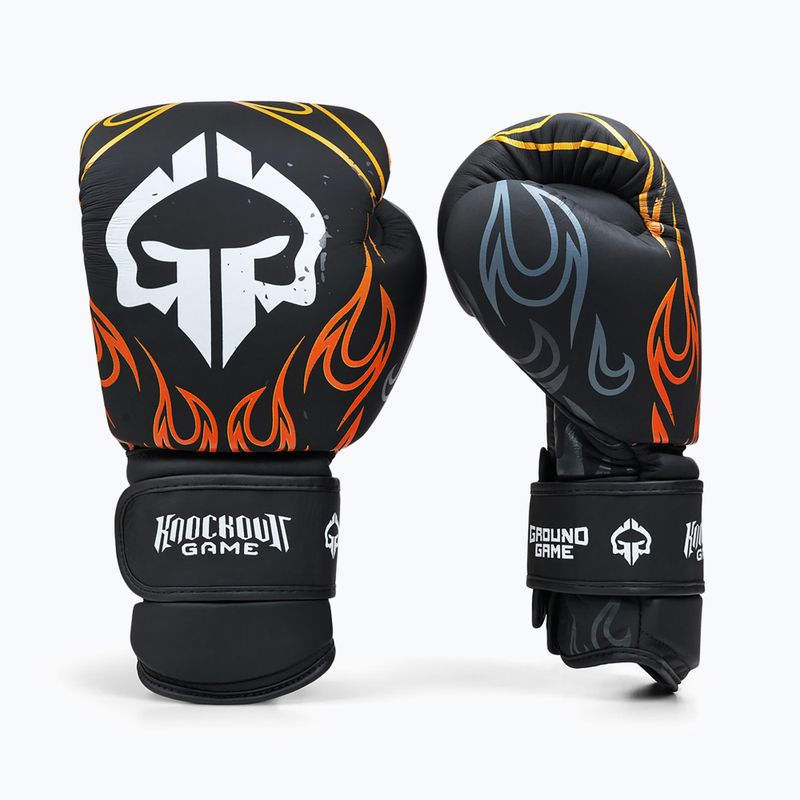 Boxhandschuhe Ground Game Flames Schwarz 2