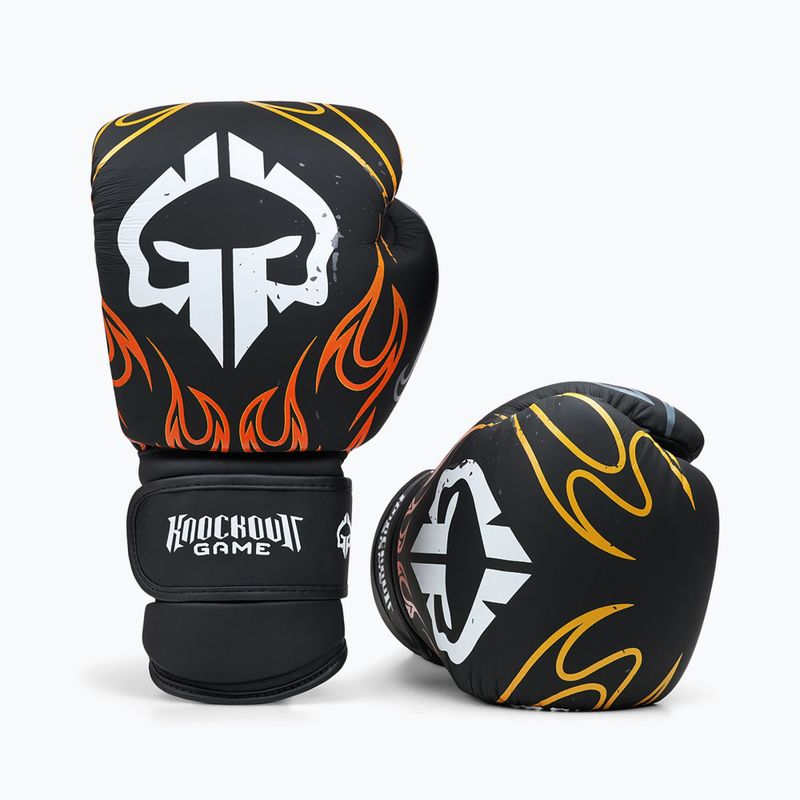 Boxhandschuhe Ground Game Flames Schwarz 3