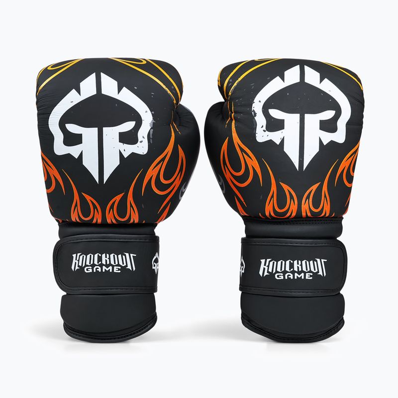 Boxhandschuhe Ground Game Flames Schwarz 4