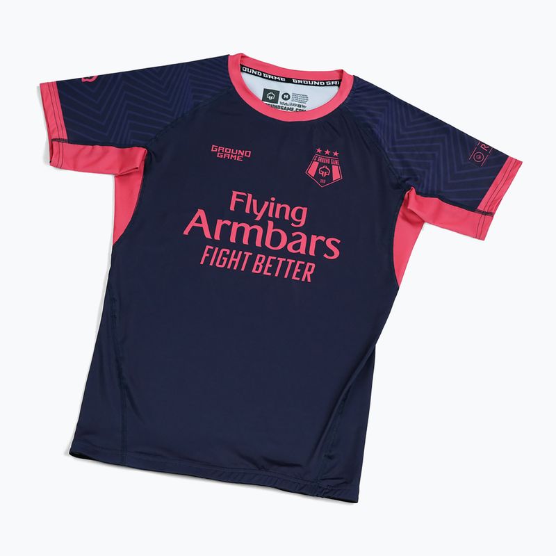 Rashguard Ground Game FC Armbar navy blau 3