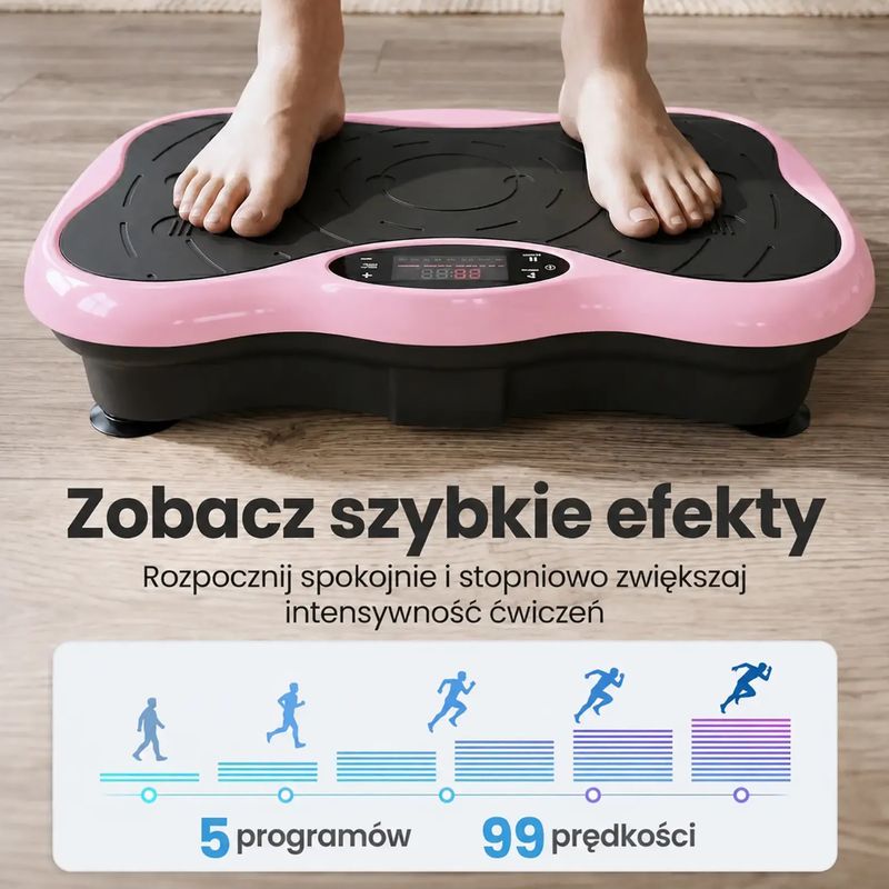 Vibrationsplattform Extralink Moonwalk Spin Move black/pink 10