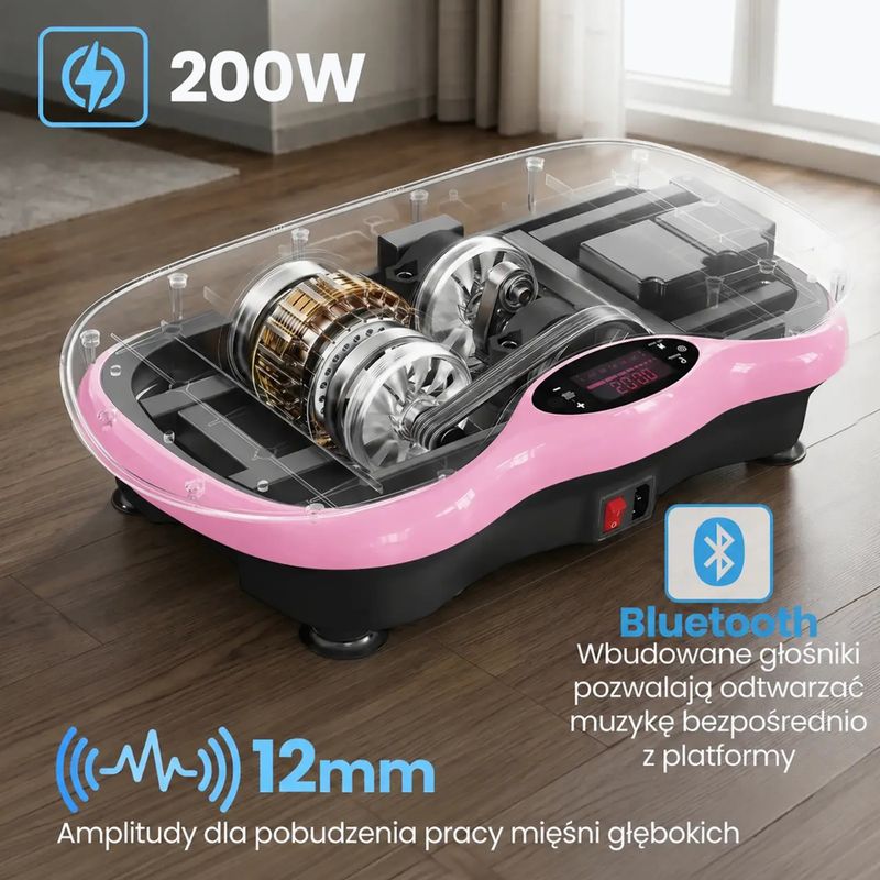 Vibrationsplattform Extralink Moonwalk Spin Move black/pink 11