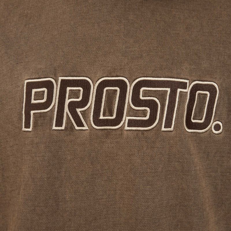 Herren PROSTO Checked Hoodie dunkelbraun 4