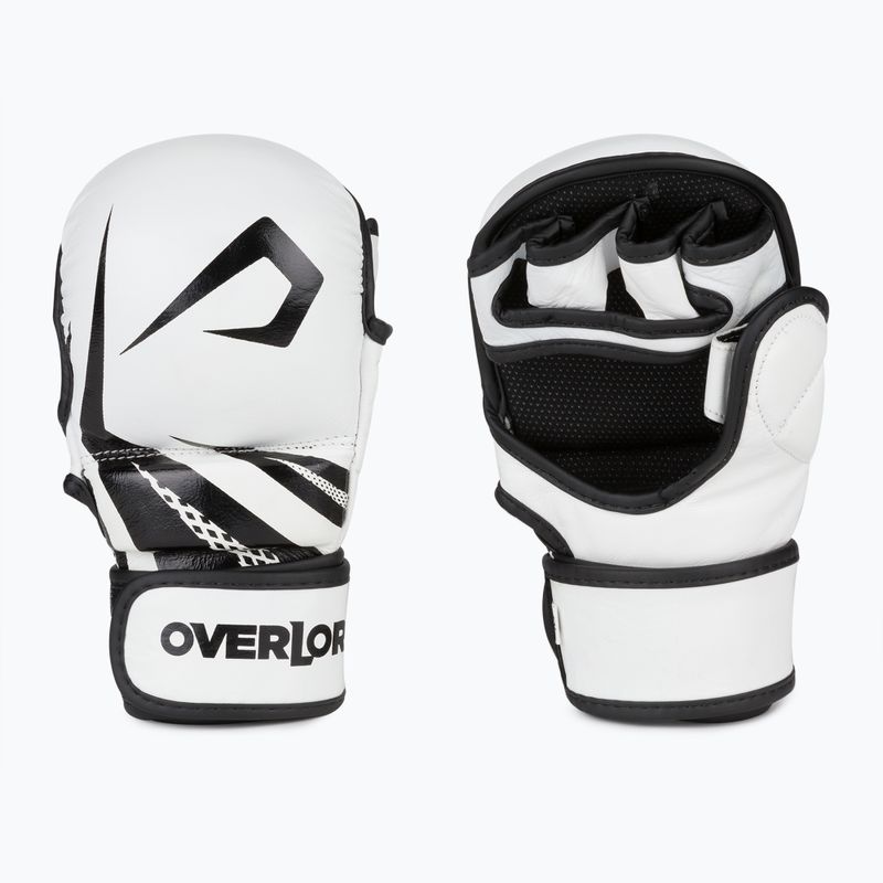 Overlord Sparring MMA Grappling Handschuhe Naturleder weiß 101003-W/M 3