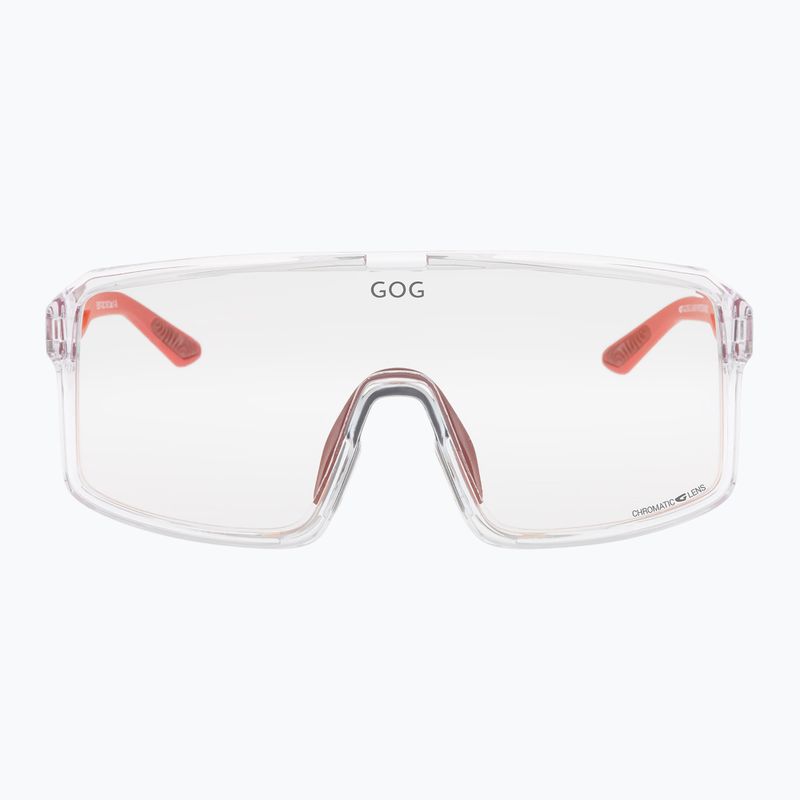 GOG Ragnarok Sonnenbrille kristallklar/matt metallicrot/reflexrot 2