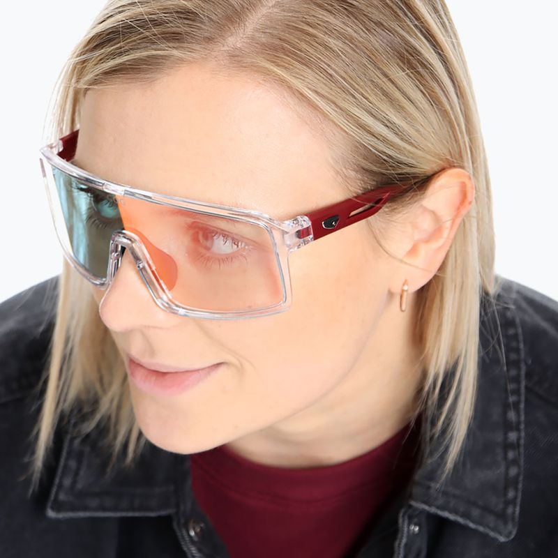 GOG Ragnarok Sonnenbrille kristallklar/matt metallicrot/reflexrot 7