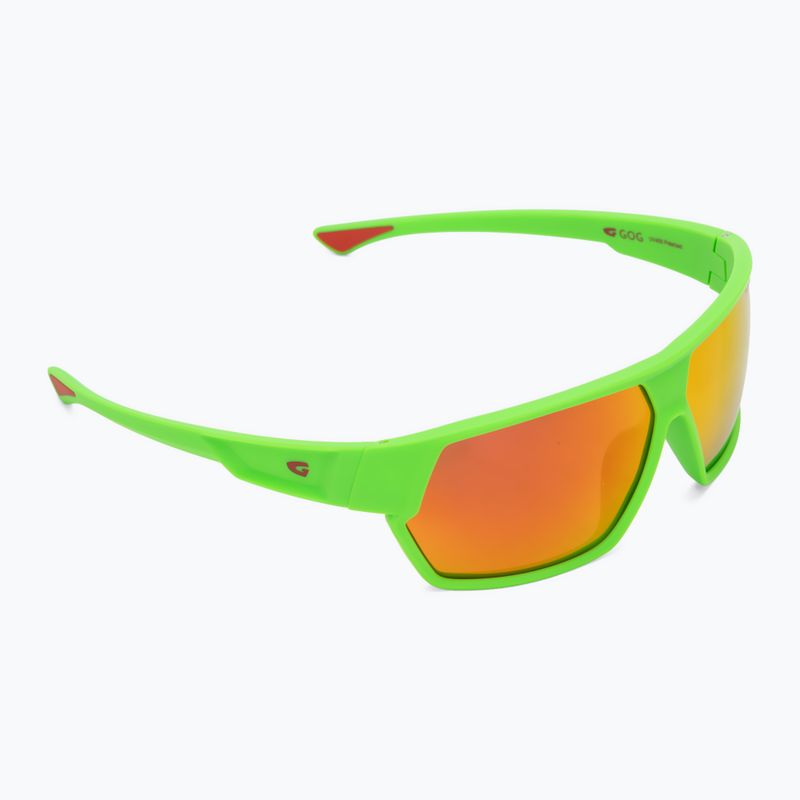 GOG Zonda matt neongrün/rot Sonnenbrille