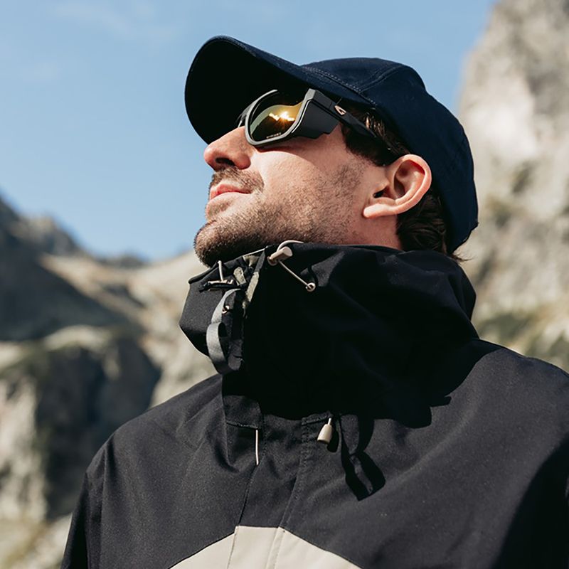 Sonnenbrille GOG Pamir matt metallic black/black/reflex gold 7