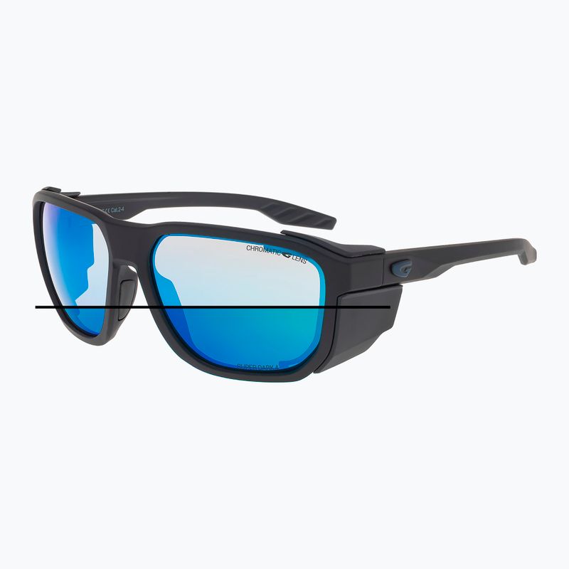 Sonnenbrille GOG Pamir matt metallic black/black/reflex white blue 2