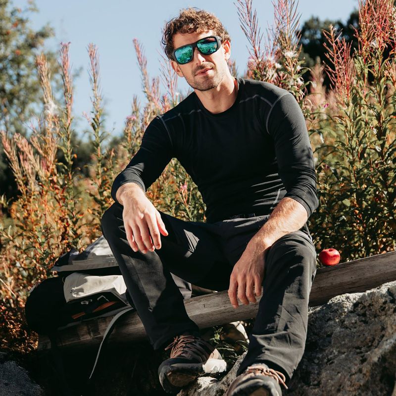 Sonnenbrille GOG Pamir matt metallic black/black/reflex white blue 7