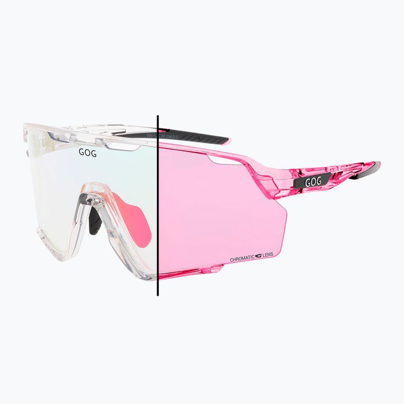 Sonnenbrille GOG Prometheus photochromic pink/black reflex pink 6