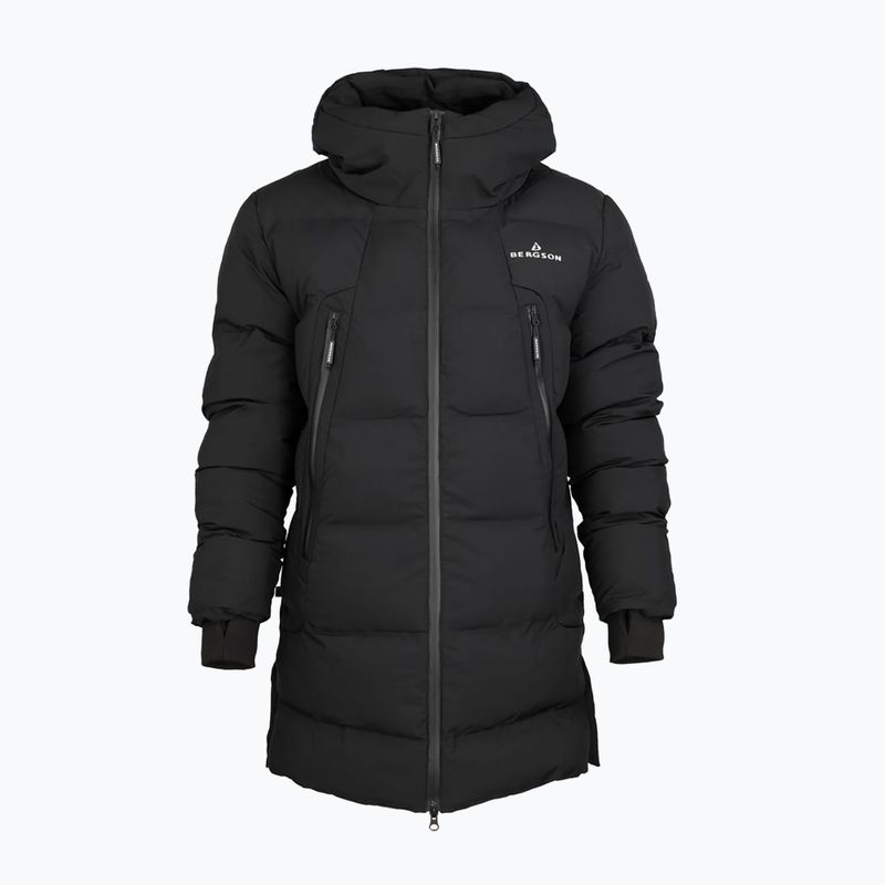 Herren-Isoliermantel BERGSON Snow Leopard Primaloft schwarz