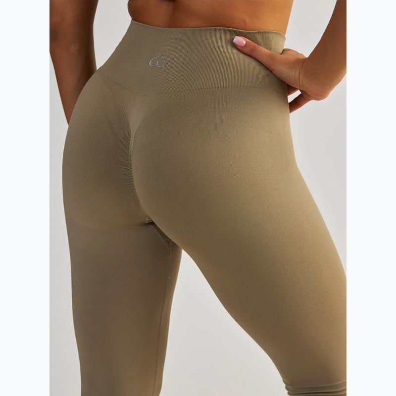 Leggings Training Damen BeShaped Gym Queen taupe 6