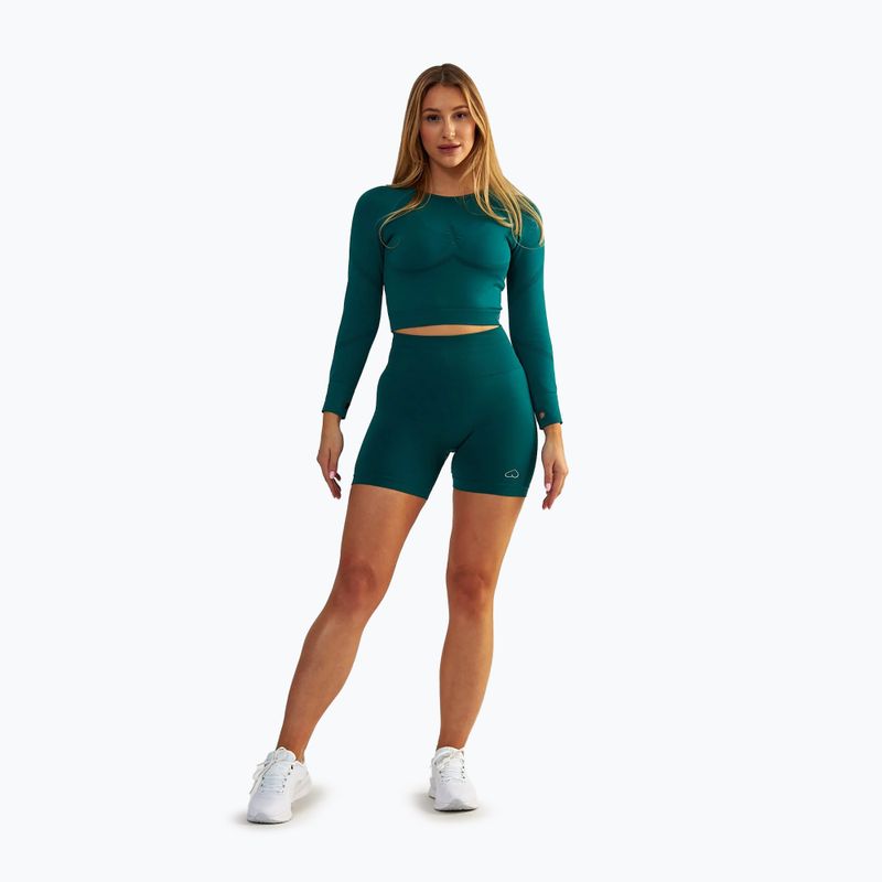 Trainings Top Damen BeShaped Power Up! LS dark green 2