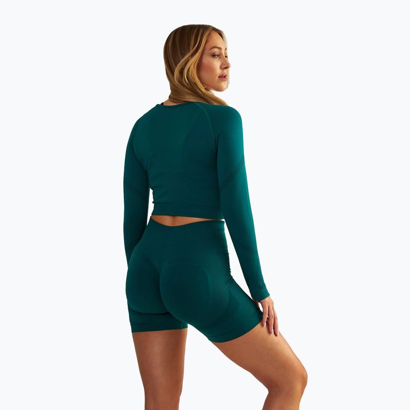 Trainings Top Damen BeShaped Power Up! LS dark green 4