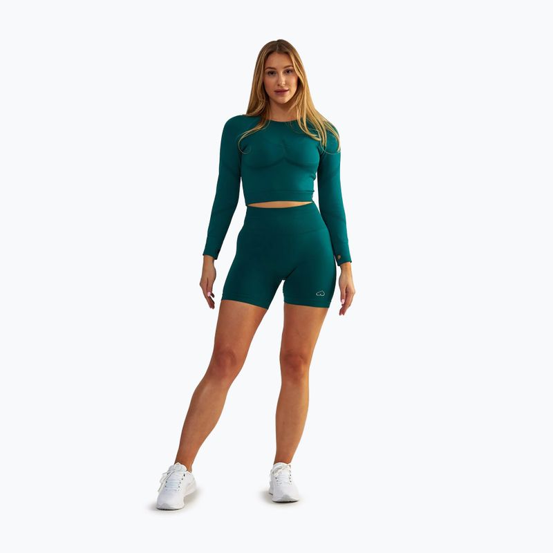 Shorts Training Damen BeShaped Power Up! dark green 2