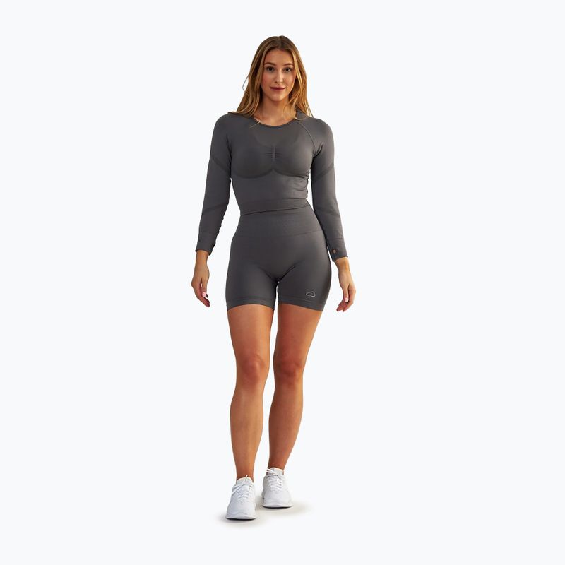 Trainings Top Damen BeShaped Power Up! LS grey 2