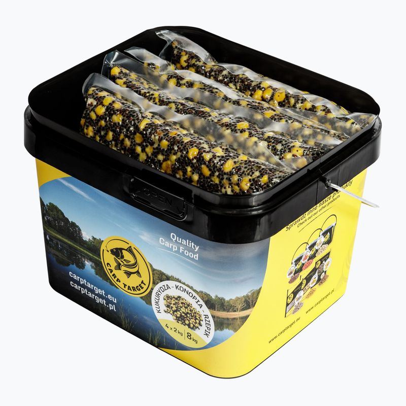 Samenmischung Carp Target Mais-Hanf-Raps 33% + Eimer 10 l 2
