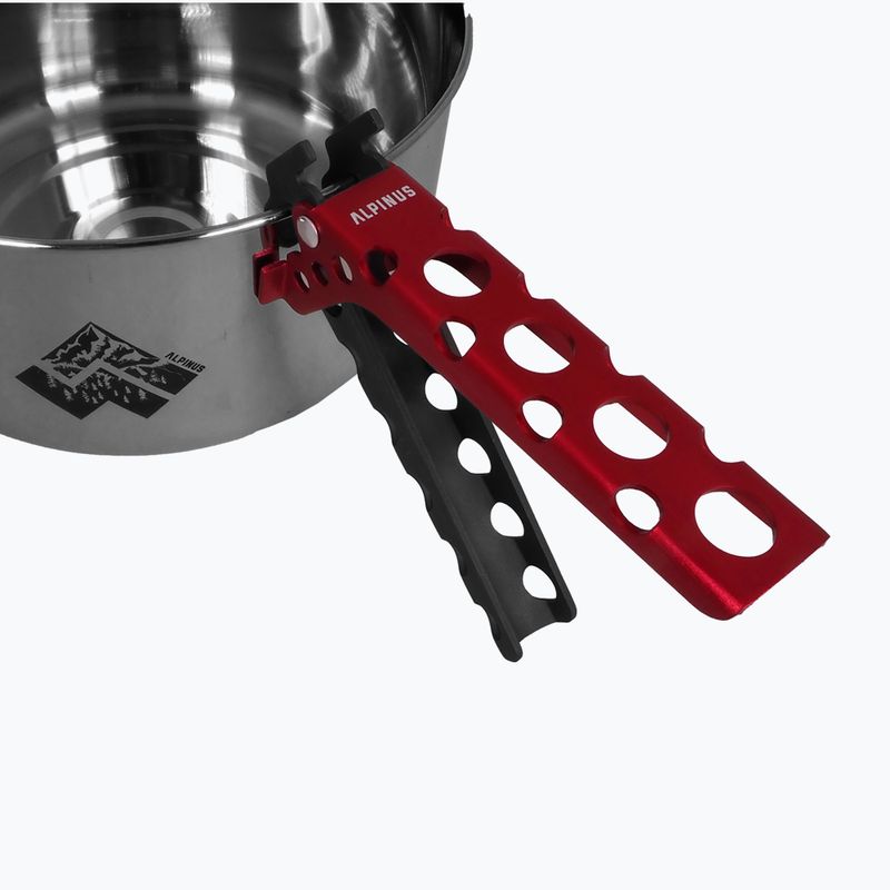 Alpinus Yucatan 2l, 1,5l und 0,6l Stahl-Wanderkochgeschirr-Set 6